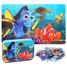 60 Piece Puzzle Ocean Underwater World Marine Fish Sea Animals Jigsaw Kids Game