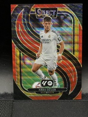 2024-25 Panini Select Arda Guler RC! Red Wave Prizm #d /59 Real Madrid