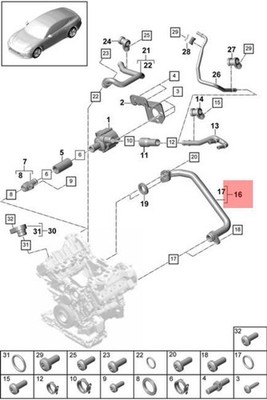 Genuine PORSCHE Panamera 971 97A 97B 97C Coolant Pipe PAC121071 eBay