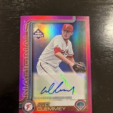 2025 Topps Pro Debut - Alex Clemmey #PD-14 Purple Foil Autographs /199 (AU, RC)