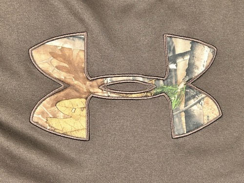 Under Armour Sweater Mens Sz Large Brown Camo Storm 1 Pullover Hoodie Sweatshirt - Picture 6 of 7