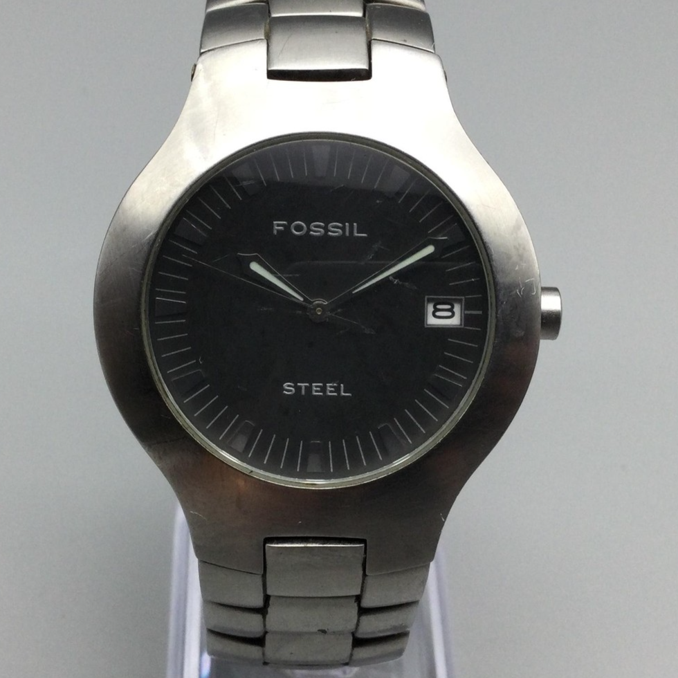 Fossil Arkitekt Watch Mens 37mm Stainless FS-2713 Black Dial Date