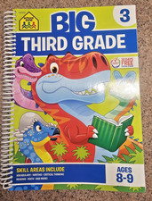 School Zone Big Third Grade Workbook 320 Pages Math Vocabulary Reading NEW