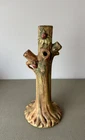 Antique Weller Pottery Woodcraft Apple Tree Bud Vase 10”