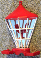 Vintage 1960s Bird cage Mirror side feeders 8" tall