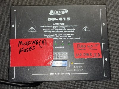 Elation DP-415 4-Channel Dimmer/Switch Pack DJ Control /_FOR PARTS ONLY