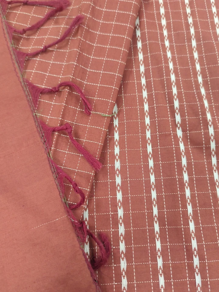 46 Sari Vintage Largo 5,75 Jardas Ainda Tem Borda de Salvamento - Imagem 4 de 4