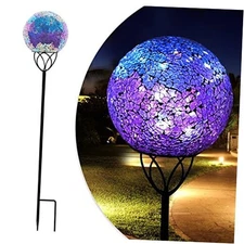  Solar Outdoor Garden Lights Decorative - Mosaic Solar Stakes Gazing Ball 