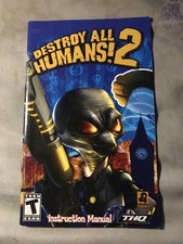 Destroy All Humans 2 Sony PlayStation 2, PS2 Original MANUAL ONLY No Game 