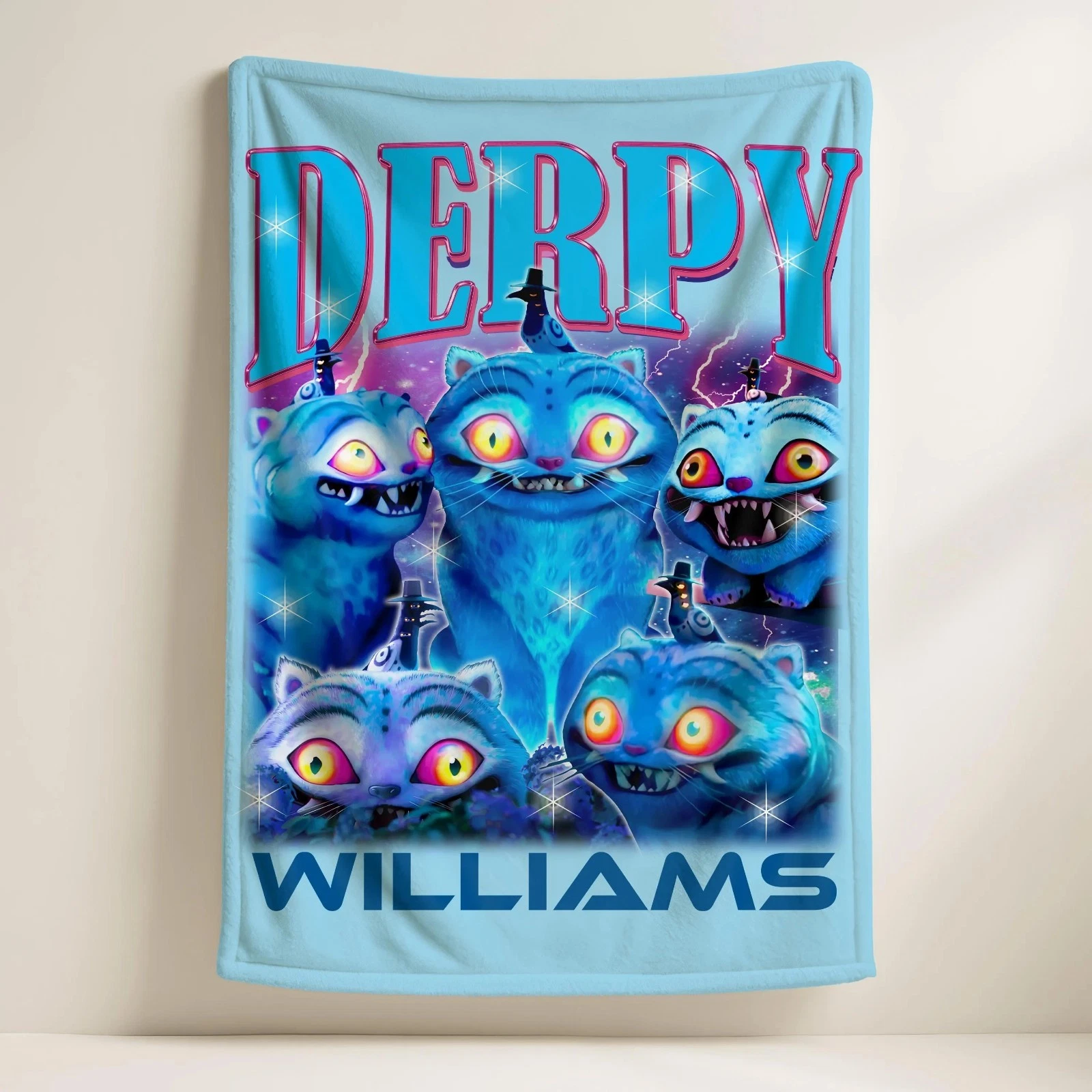 Custom Name Derpy Tiger Throw Blanket 2025 Custom Blanket