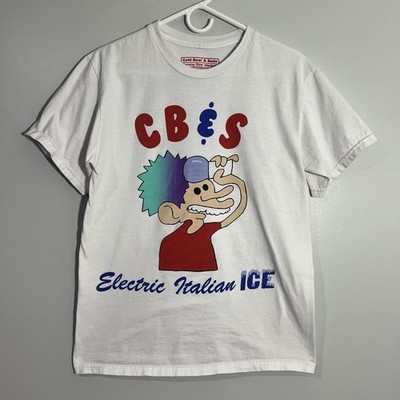 Cold Beer & Soda Italian Ice White Red Blue Short Sleeve T-Shirt Mens Medium