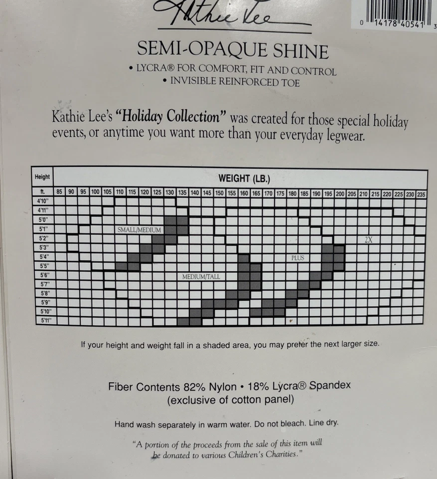 Pantyhose Kathie Lee Control Top Size Small/ Medium Gold Semi-Opaque Lot Of 2 - Image 4 of 4