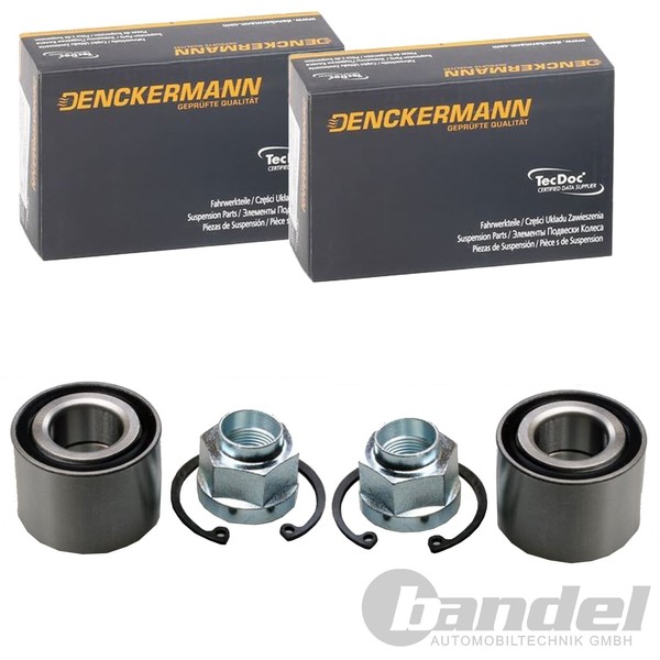 2X Denckermann RADLAGER-SATZ Hinten Passend FüR Chevrolet Aveo Spark Daewoo Kalo-image