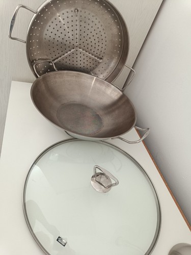 Fissler Nanjing Wok with Deep Frying Rack, Stainless Steel, 35 x 35 - Bild 4 von 6