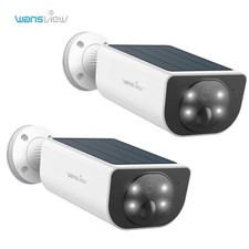 2Pack Wansview 2K Solar Wireless Security IP Camera Outdoor Battery Home WIFI