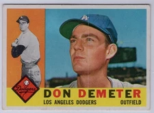 1960 Topps #234 Don Demeter in EX Condition Dodgers