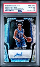 2024 PANINI PRIZM BLACK RC SIGNATURES MOJO PRIZM JARED MCCAIN 1/25 PSA 10