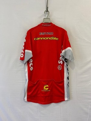 VTG Saeco Cannondale Cycling Jersey XXL Red Made in Italy 90s Team