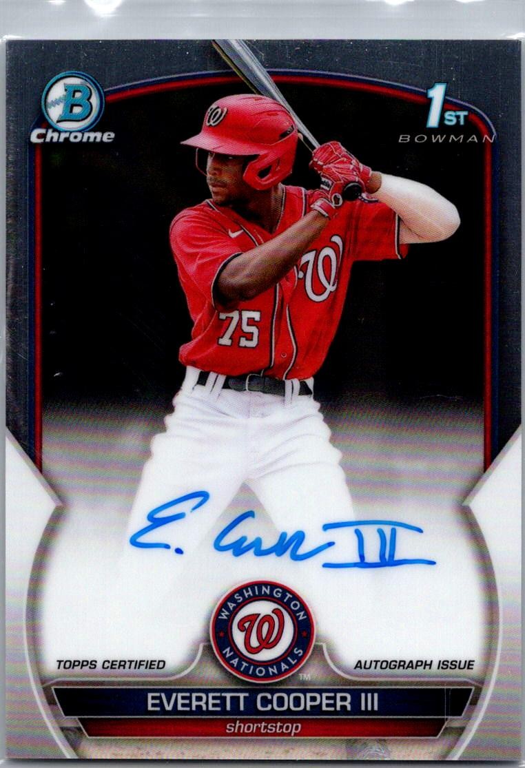 2023 Bowman Chrome #CPA-EC Everett Cooper III Prospect Autographs