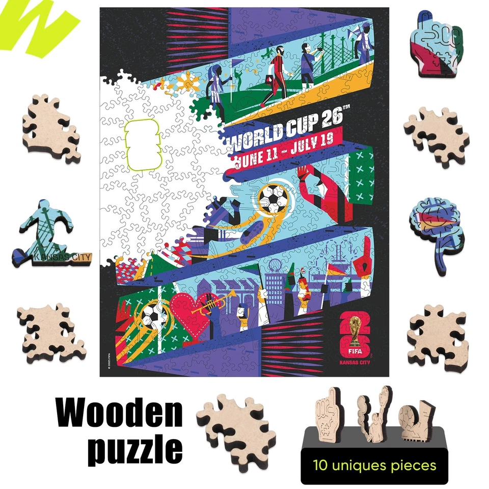 Rompecabezas de 200 piezas con licencia oficial Copa Mundial de la FIFA 26™ | Kansas City Arts Foto 2 de 4