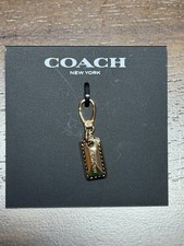 Genuine Coach Gold Small Coach Signature Tag Bag Purse Bracelet Handbag Charm