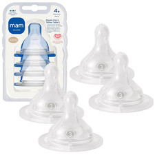 Baby Bottle Nipples Fast Flow Size 3, for 4 Month Newborn Babies, Skin Soft BPA