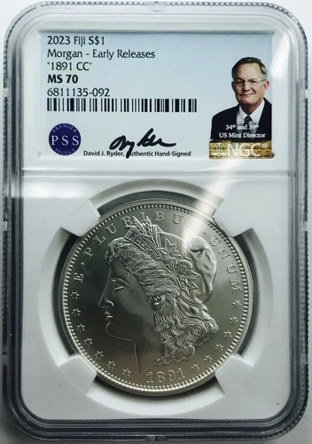 2023 CC FIJI MORGAN DOLLAR! COLLECTORS ITEM! AMAZING FIND! NGC MS70! NR #P1980