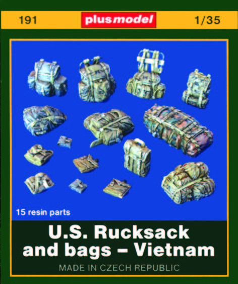 Plus Model 191 - 1:35 Resin Kit U.S. Backpacks and Bags - Vietnam