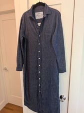 Frank&Eileen Rory Lg Sleeve Denim Maxi Shirtdress Sz Small, Excellent Pre-owned