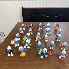 Lote de estatuillas de plástico Pitufo Peyo de colección