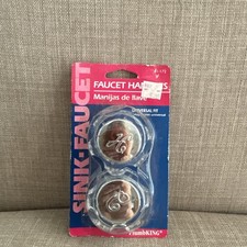 Vintage PlumbKING Hot/Cold Faucet Handles Replacement Sink Knobs