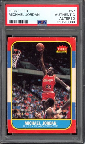 1986 Fleer #57 Michael Jordan Rookie PSA Authentic HOF RC Basketball Card (0083)