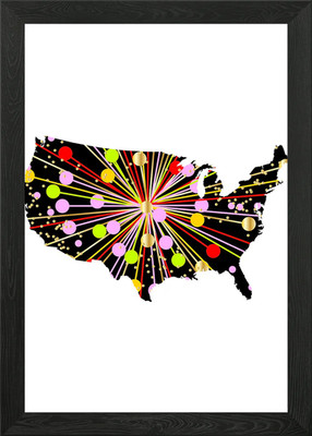 USA Feier Gerahmtes Wandbild Poster Leinwanddruck Bild
