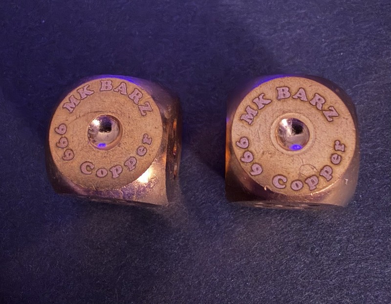 MK Barz Copper Dice Set