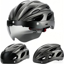ROCKBROS Bike Helmet With Magnetic Goggle Visor Cycling Helmet Adjustable58-62CM