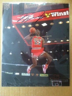 Signed Michael Jordan 8x10 color photo w/coa