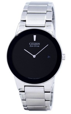 Citizen Axiom Eco-Drive Schwarzes Zifferblatt Edelstahl AU1060-51E 30M Herrenuhr