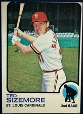 1973 TOPPS #128 TED SIZEMORE (ST. LOUIS CARDINALS) BASEBALL CARD