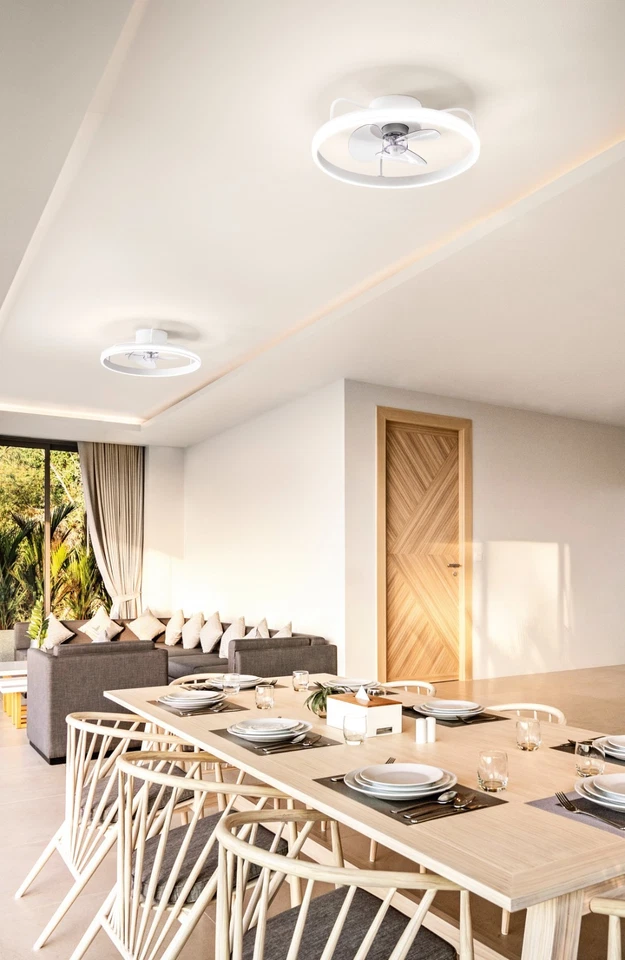 FABAS LUCE LED Deckenleuchte Ventilator Relais 3709-65-101 schwarz CCT dimmbar - Bild 3 von 4