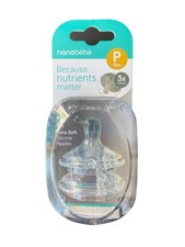 Nanobebe Silicone Nipples Triple Vented Twin Pack Preemie Extra Soft
