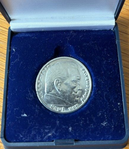 5 DM Silbermünze Deutsches Reich - Hindenburg - 1936 (J)