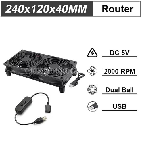 Bricolage PC Refroidisseur Routeur TV Box Ventilateur de Refroidissement Sans Fil Silencieux Son DC 5V USB Alimenté - Photo 4/28