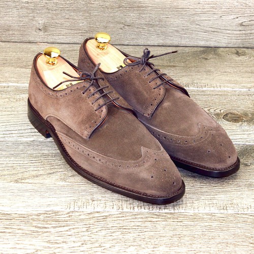 * NUEVO EN CAJA * $395 Allen Edmonds BEL AIR 7.5 D Gamuza Chocolate * Añadir $15 Árboles Nuevos - Imagen 9 de 14