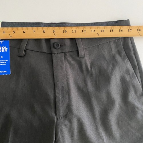 Haggar Cool 18 Performance Flex Slim Fit Pants Mens 34x32 Gray - Picture 7 of 8
