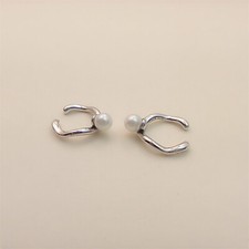 and cultured pearl ear cuff pandora  organically shaped circle