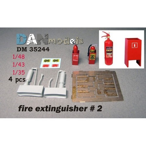Extintores Dan Models 35244 -1:35, 1:48 sobre soporte №2 grabado en resina, calcomanía - Imagen 6 de 12