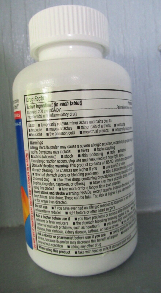 CVS Health Ibuprofen 200 mg Pain Reliever Fever Reducer 500 Coated