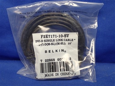 BELKIN F2E7171-10-SV DVI-D SINGLE LINK CABLE DVI-D(M-SL)/(M-SL) 10' FACTORY SEAL