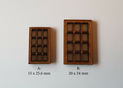 10er Pack MDF Laserschneidfenster für Geländegebäude D&D Warhammer 28mm Eisenbahn 