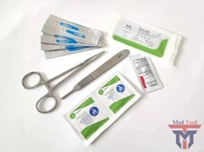 Basic Surgical Suture Kit, First Aid Set, Emergency Kit, Trauma Survival Pack